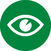 Icon eines Auges, repräsentativ für die Weiße Liste auf der Fleschhut vertreten ist