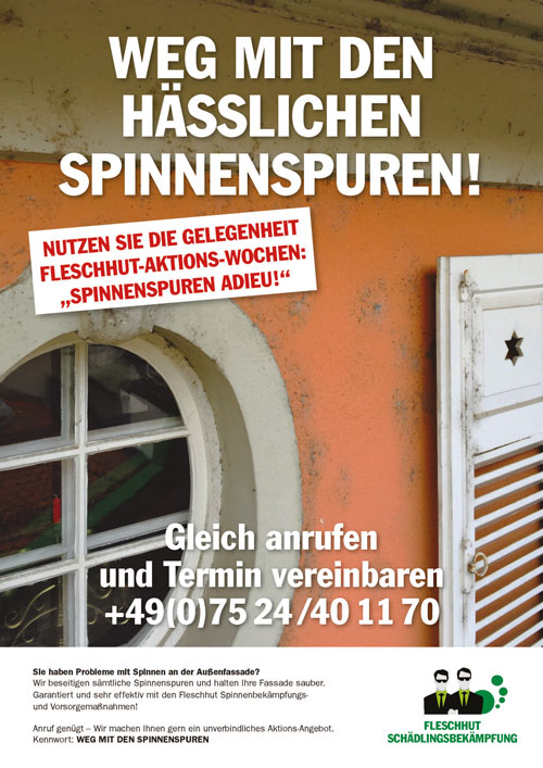 Die Spinnenbroschüre von Fleschhut Schädlingsbekämpfung zum Download